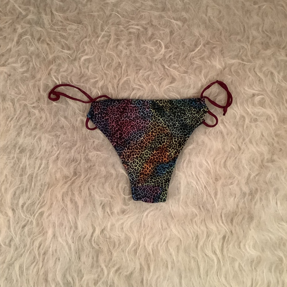Rainbow Leopard Print String Bikini - image 2